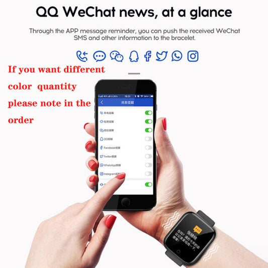 Fitness Tracker Smartwatch Waterproof With Blood Pressure And Heart Rate Monitoring