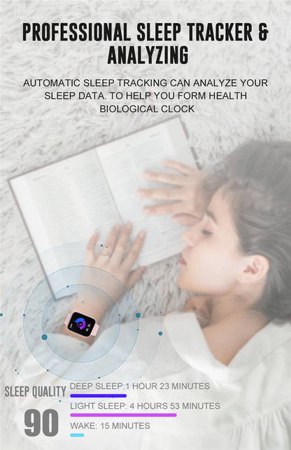 Smart Watch Heart Rate Monitor Steps Count Real-time Message Call Reminder