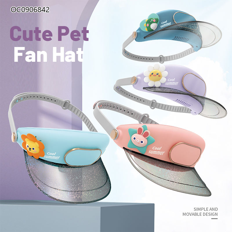 Electric Fan Visor Hat