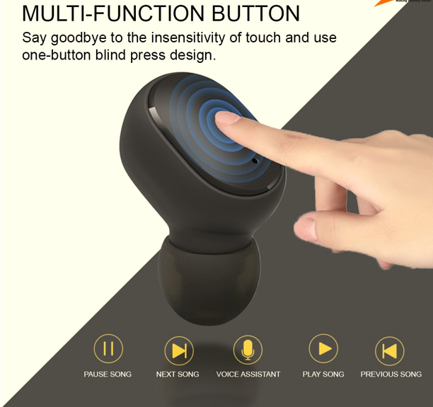 New Water Resistance TWS Wireless Earbuds With Hi-Fi Sound Quality