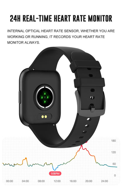 Smart Watch Heart Rate Monitor Steps Count Real-time Message Call Reminder