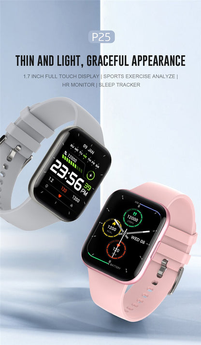Smart Watch Heart Rate Monitor Steps Count Real-time Message Call Reminder