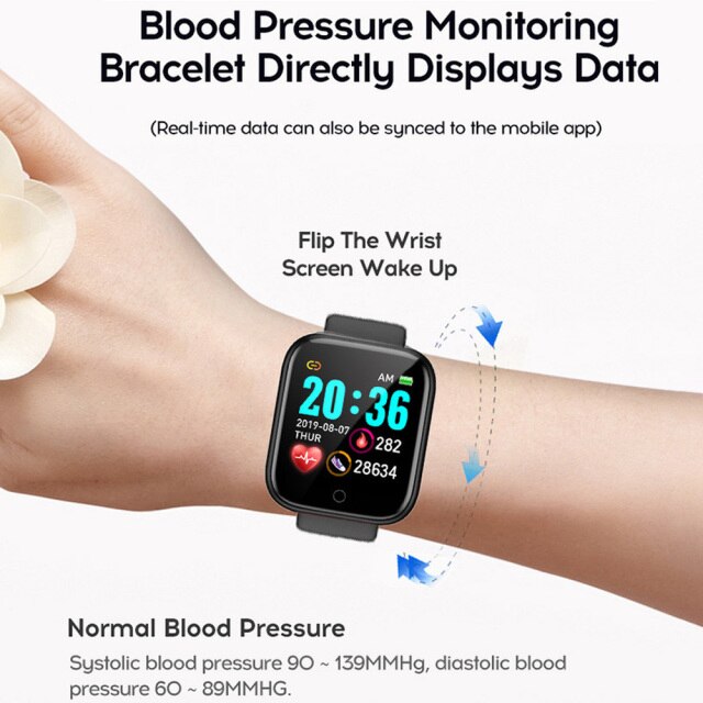 Fitness Tracker Smartwatch Waterproof With Blood Pressure And Heart Rate Monitoring