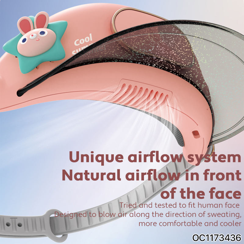 Electric Fan Visor Hat